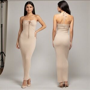 🌻NEW w.Tags Koko + Mason Ribbed SOFT Knit Maxi Dress Size Medium